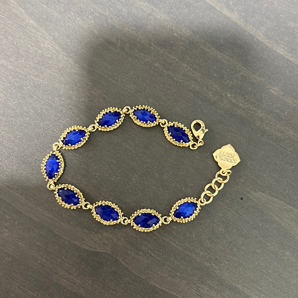 Blue and gold bracelet